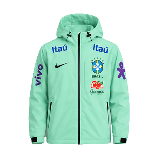 Veste Jordan Brésil CBF vert menthe imperméable