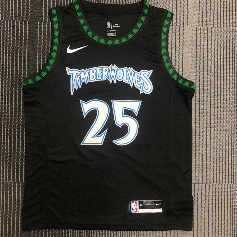 Maillot Minnesota Timberwolves Classic Edition Black Trees - Noir
