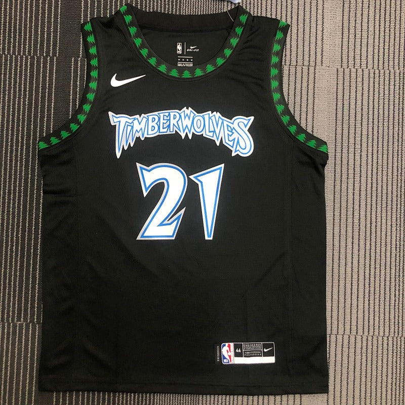 Maillot Minnesota Timberwolves Classic Edition Black Trees - Noir