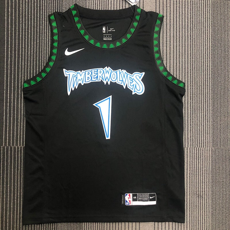 Maillot Minnesota Timberwolves Classic Edition Black Trees - Noir