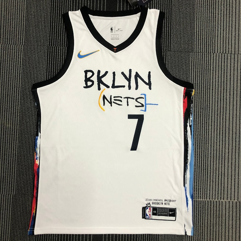 Maillot Brooklyn Nets Basquiat - Blanc à col V