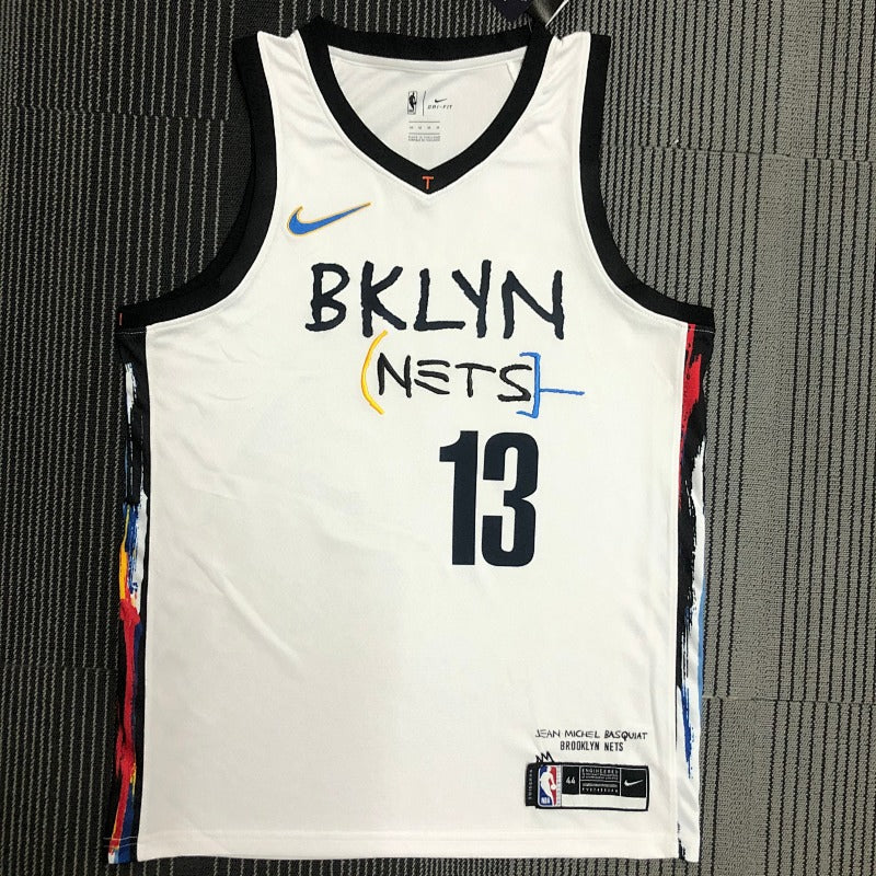 Maillot Brooklyn Nets Basquiat - Blanc à col V