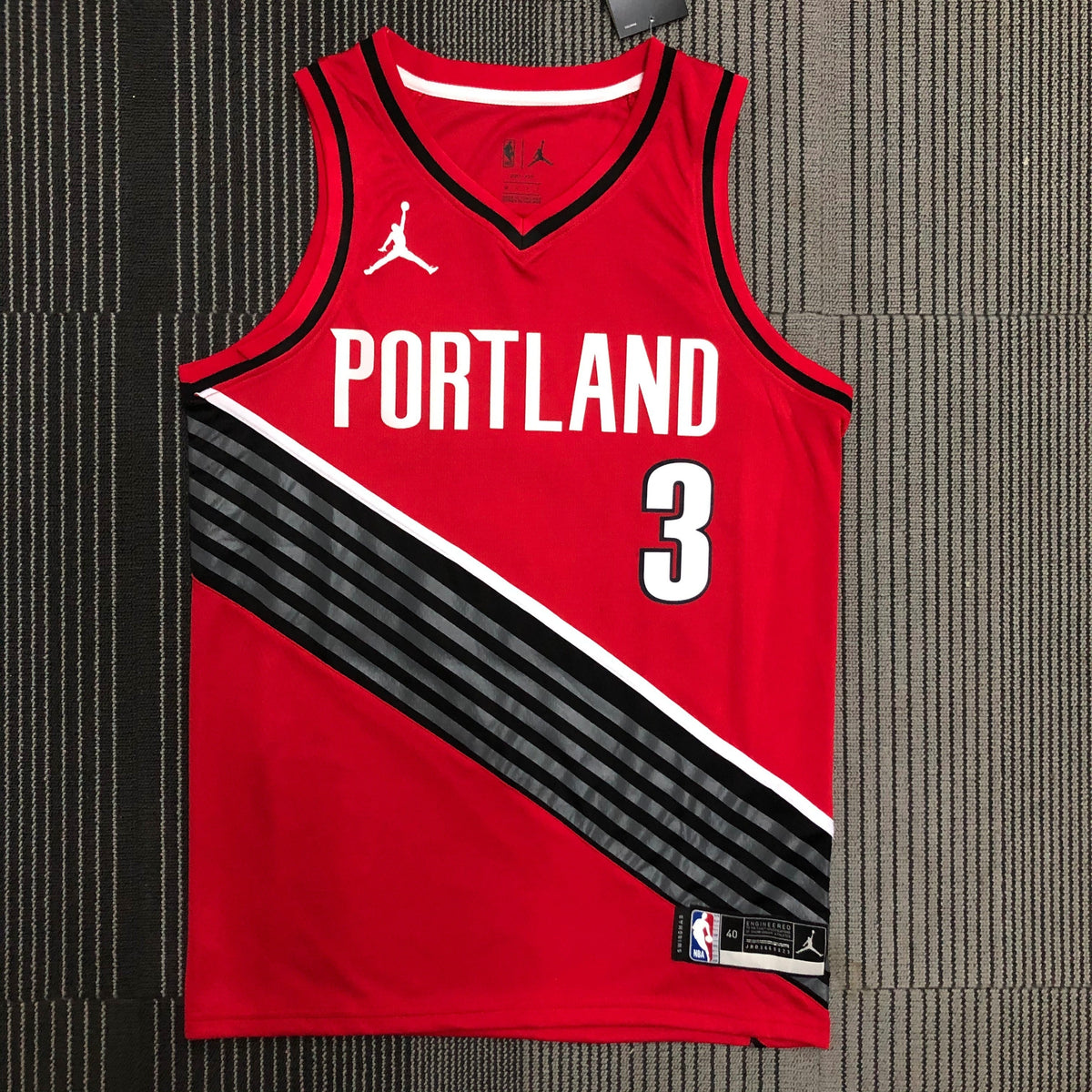 Maillot Portland Trail Blazers Statement Edition bandes diagonales - Rouge