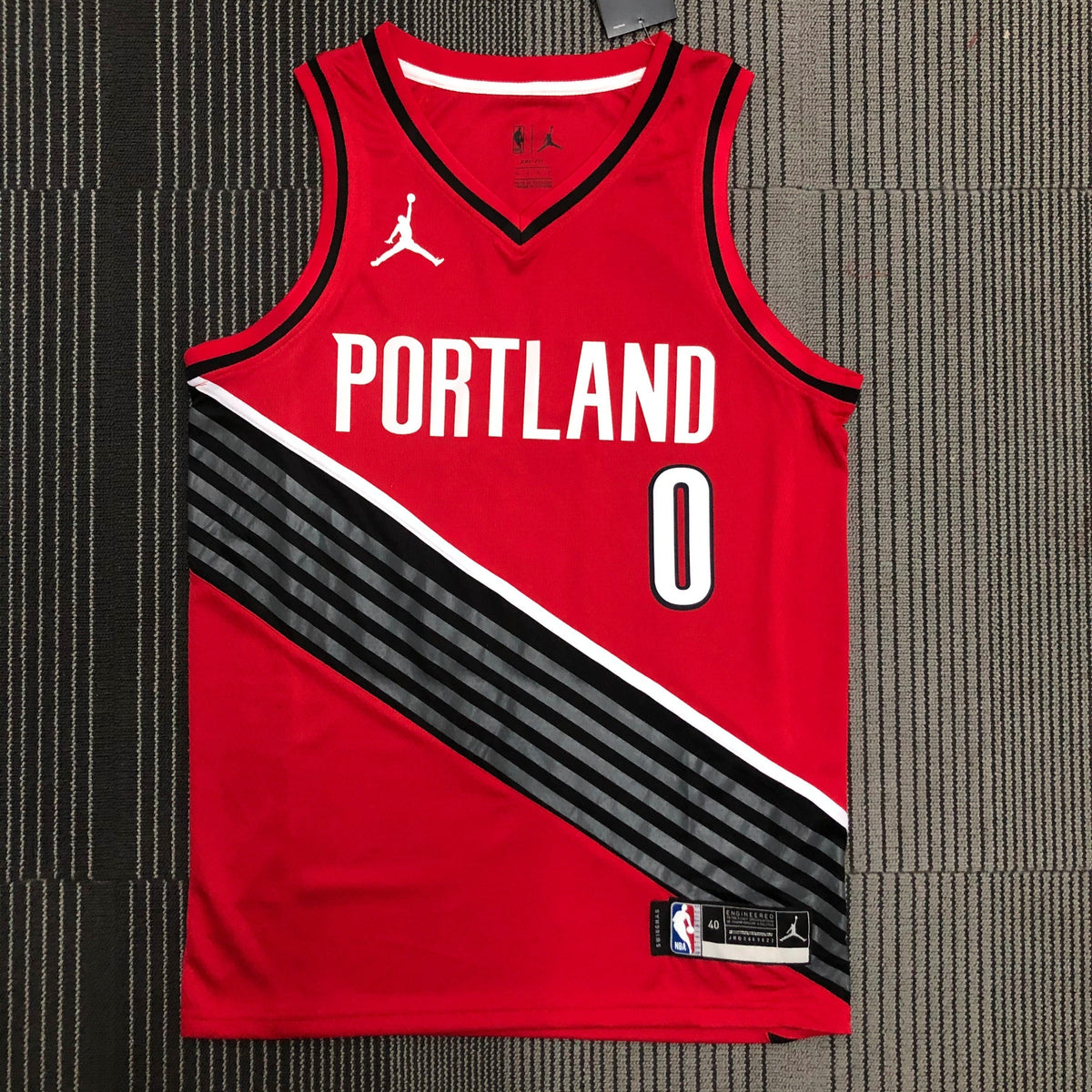 Maillot Portland Trail Blazers Statement Edition bandes diagonales - Rouge