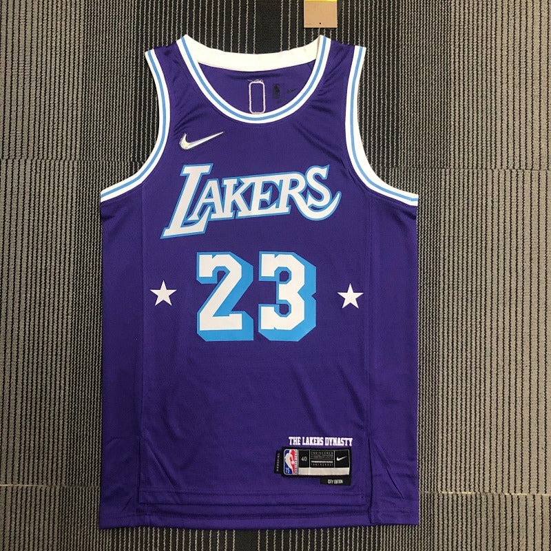 Maillot Los Angeles Lakers City Edition 2021-22 - Violet et bleu ciel