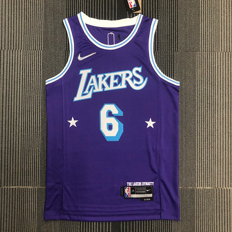 Maillot Los Angeles Lakers City Edition 2021-22 - Violet et bleu ciel