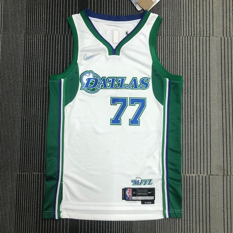 Maillot Dallas Mavericks City Edition 2021-22 - Blanc et vert