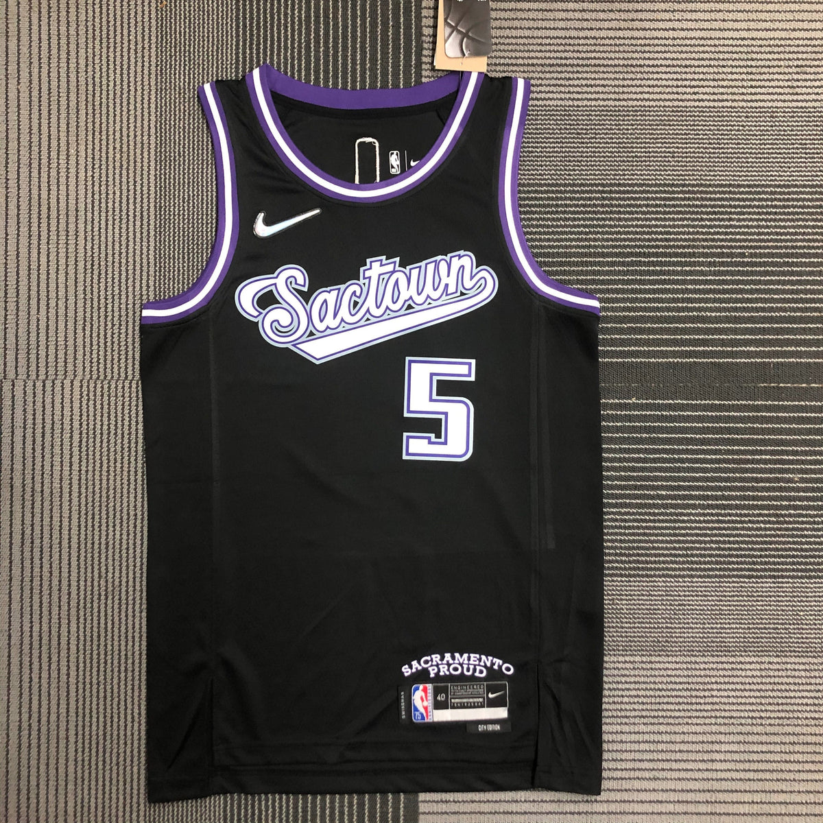 Maillot Sacramento Kings City Edition 2021-22 Sactown - Noir