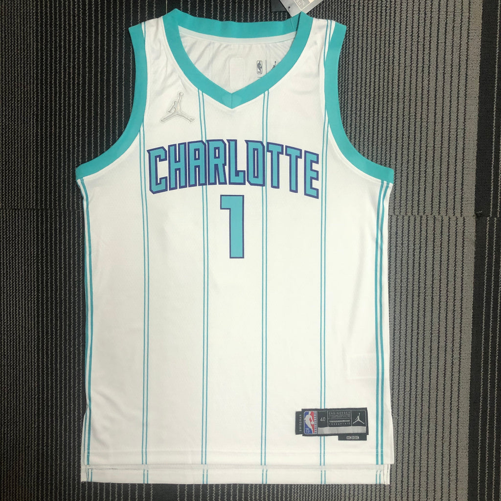 Maillot Charlotte Hornets Association Edition 75e anniversaire - Blanc