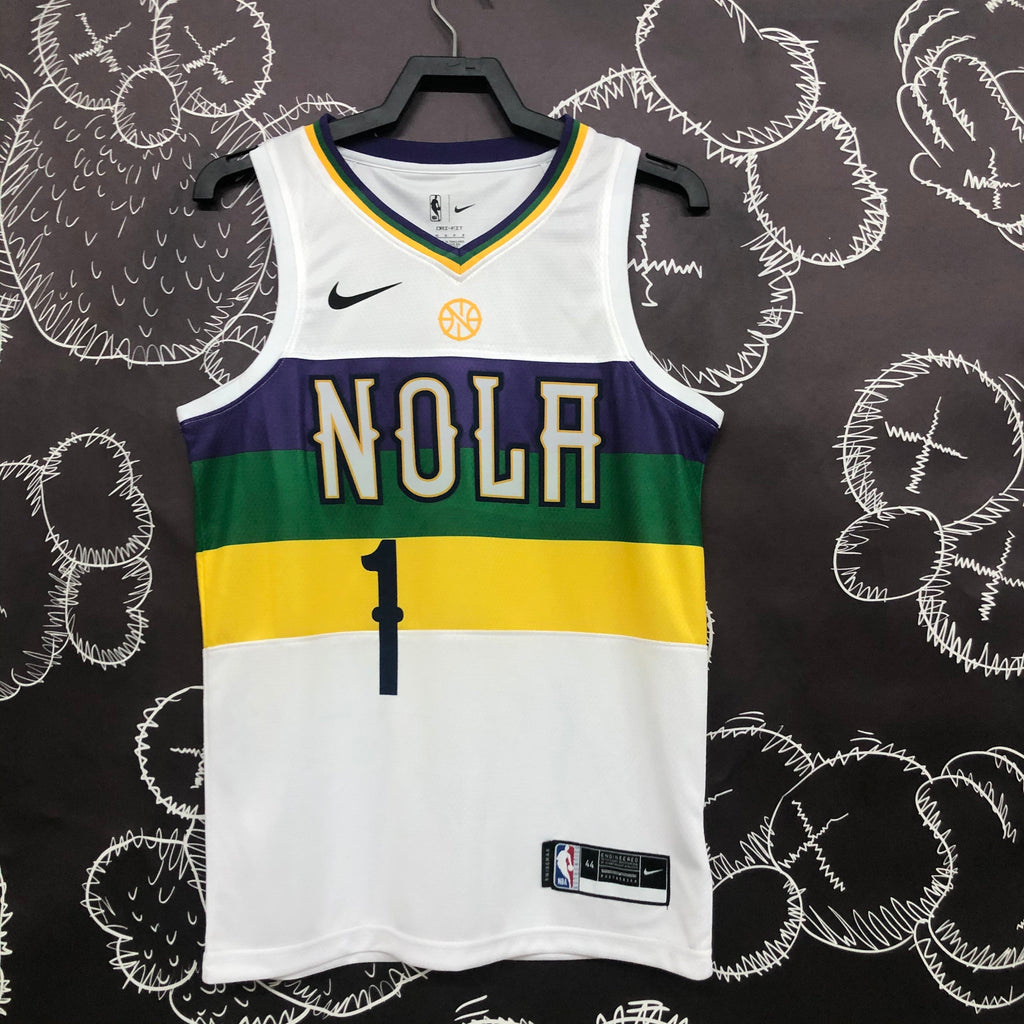Maillot New Orleans Pelicans City Edition Mardi Gras - Blanc