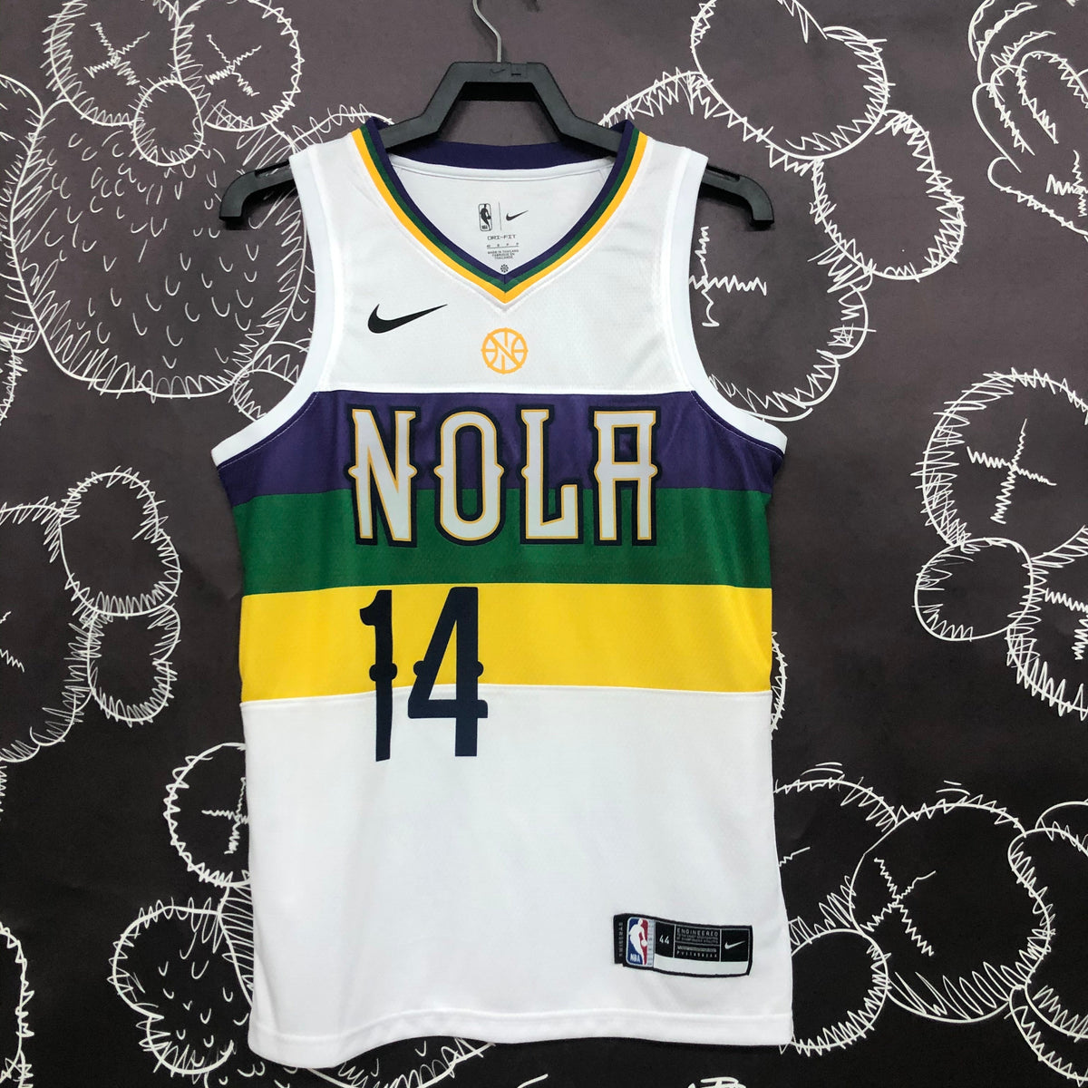 Maillot New Orleans Pelicans City Edition Mardi Gras - Blanc