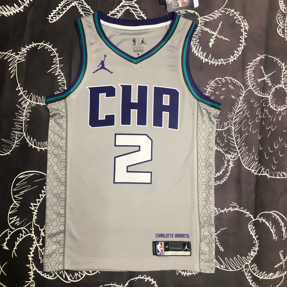 Maillot Charlotte Hornets City Edition 2018-19 CHA - Gris
