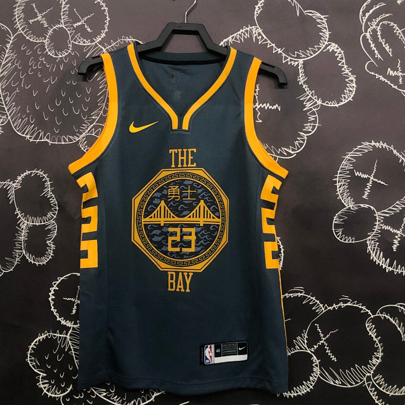 Maillot Golden State Warriors Edition The Bay - Gris anthracite et or