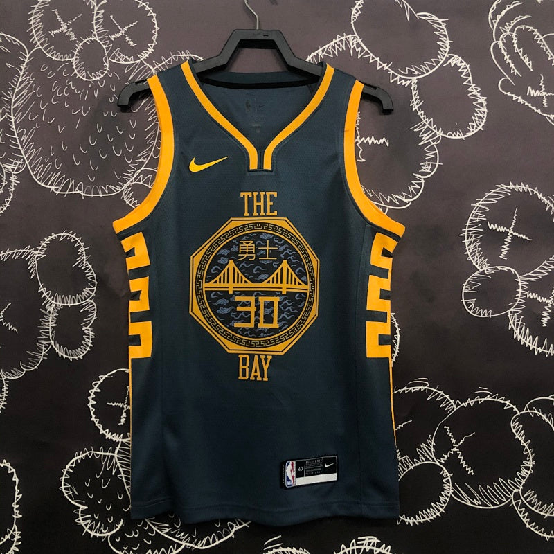 Maillot Golden State Warriors Edition The Bay - Gris anthracite et or