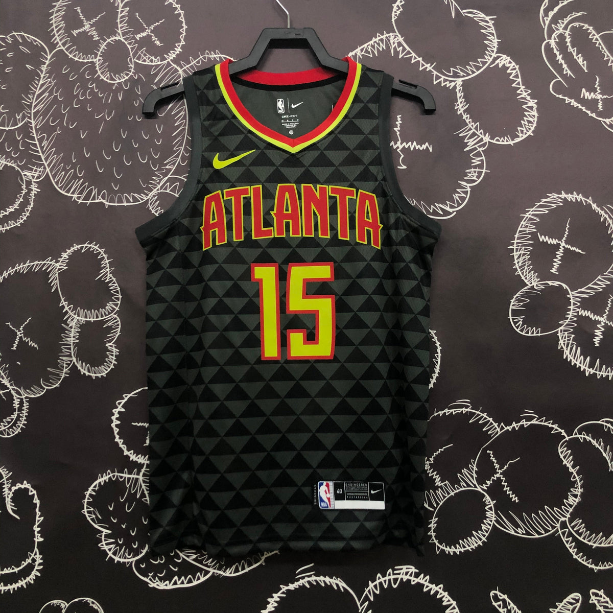 Maillot Atlanta Hawks Icon Edition Retro - Noir