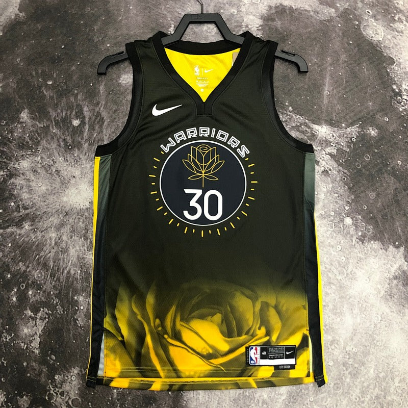 Maillot Golden State Warriors City Edition 2022-23 - Noir et jaune