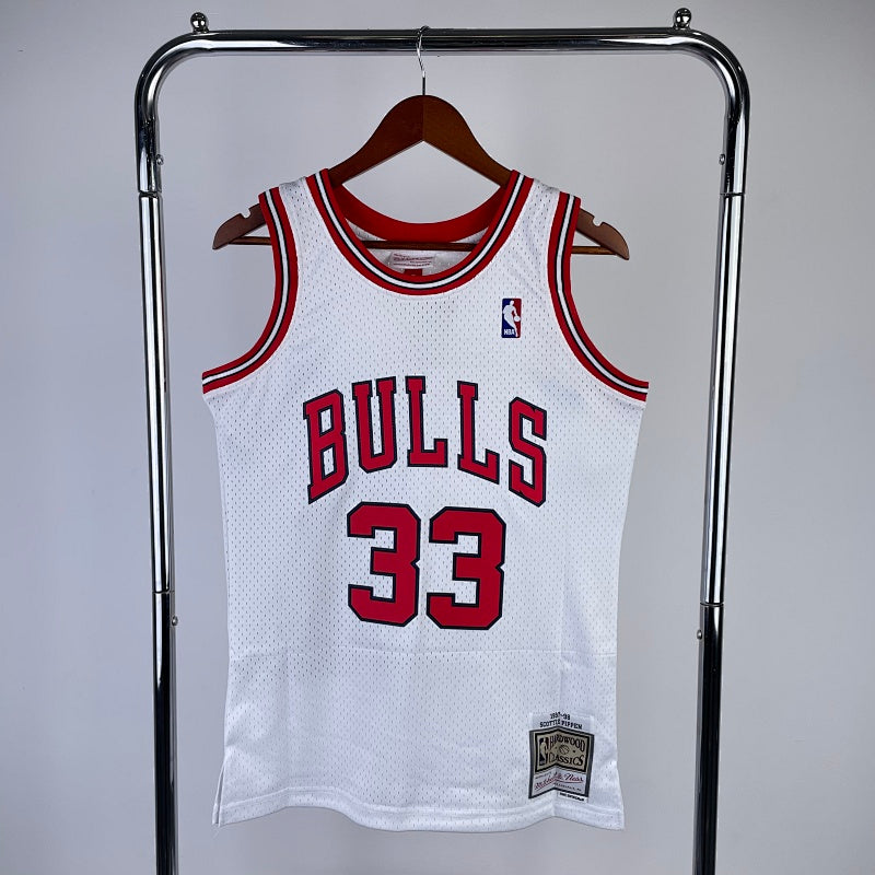 Maillot Chicago Bulls Hardwood Classics 1997-98 - Blanc