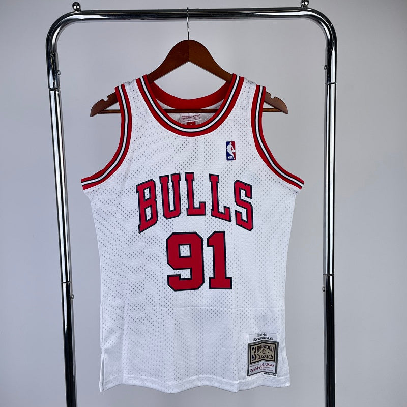Maillot Chicago Bulls Hardwood Classics 1997-98 - Blanc