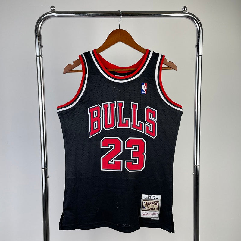 Maillot Chicago Bulls Hardwood Classics 1997-98 - Noir