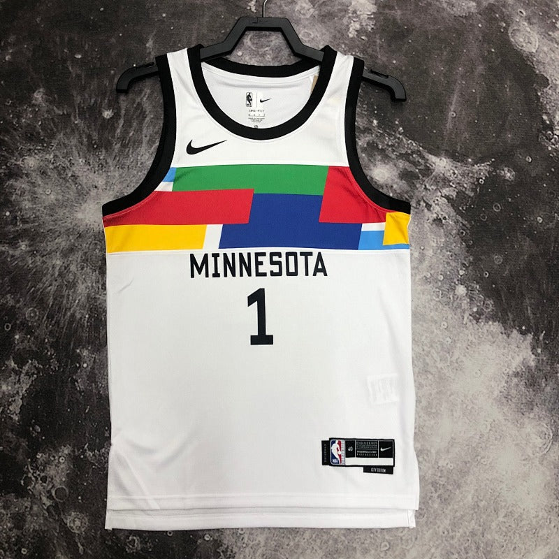 Maillot Minnesota Timberwolves City Edition 2022-23 The Great State - Blanc