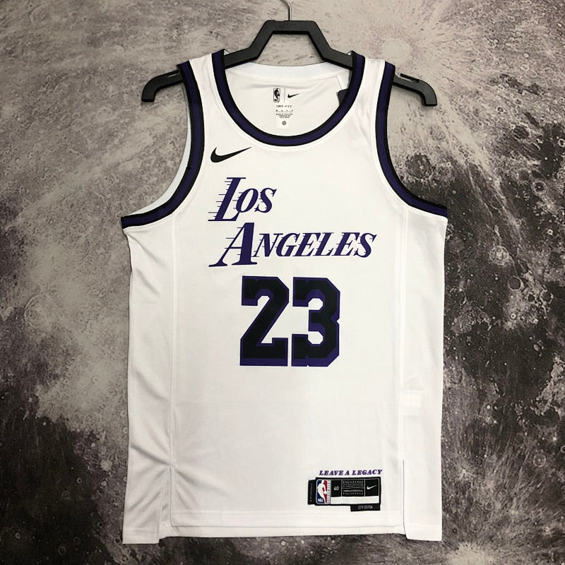 Maillot Los Angeles Lakers City Edition 2022-23 The Blank Canvas - Blanc