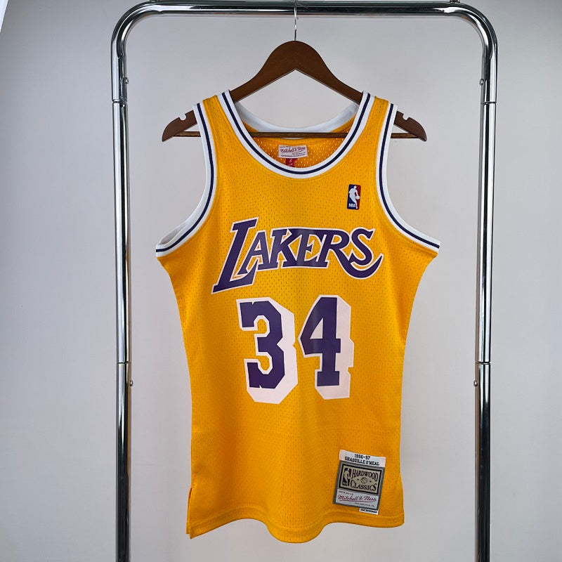 Maillot Los Angeles Lakers Hardwood Classics Col rond - Or