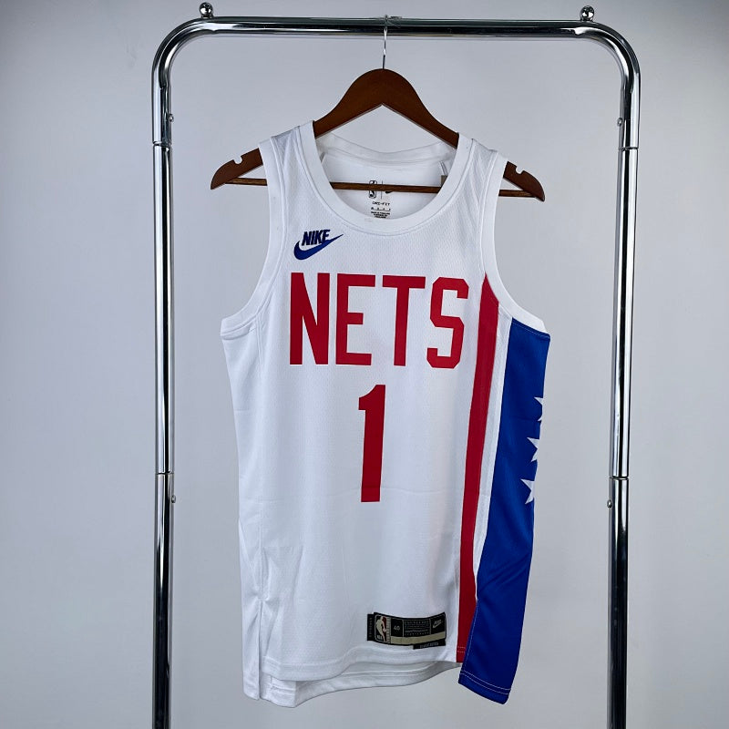 Maillot Brooklyn Nets Classic Edition 2022-23 Stars and Stripes - Blanc