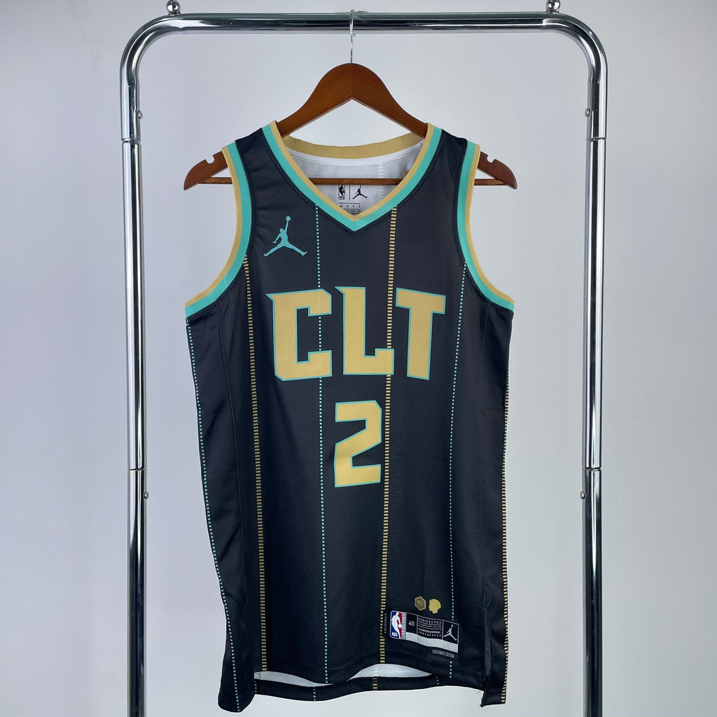 Maillot Charlotte Hornets City Edition 2022-23 Gold Rush - Noir