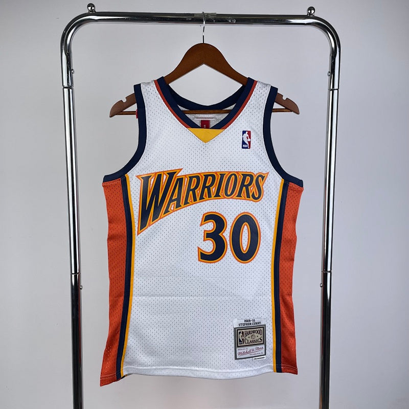 Maillot Golden State Warriors Hardwood Classics - Blanc et orange