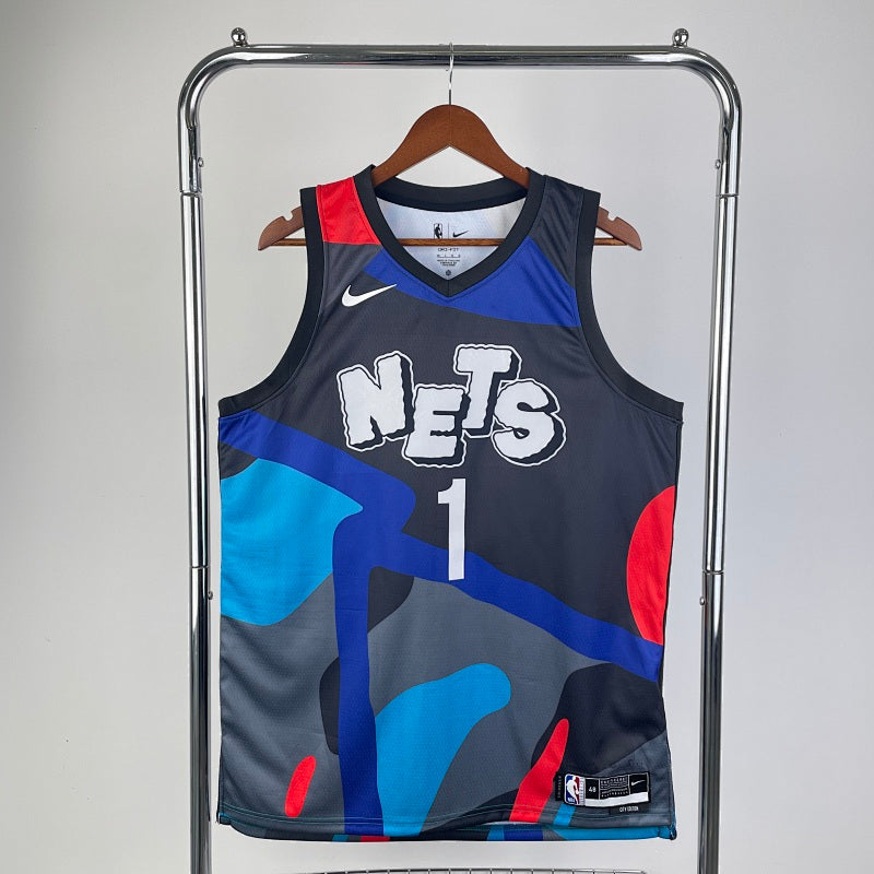 Maillot Brooklyn Nets City Edition 2023-24 KAWS - Bleu et noir