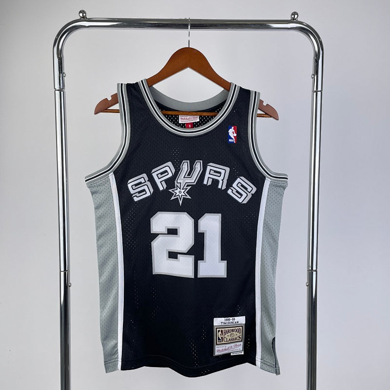 Maillot San Antonio Spurs Retro 1998-99 Road - Noir