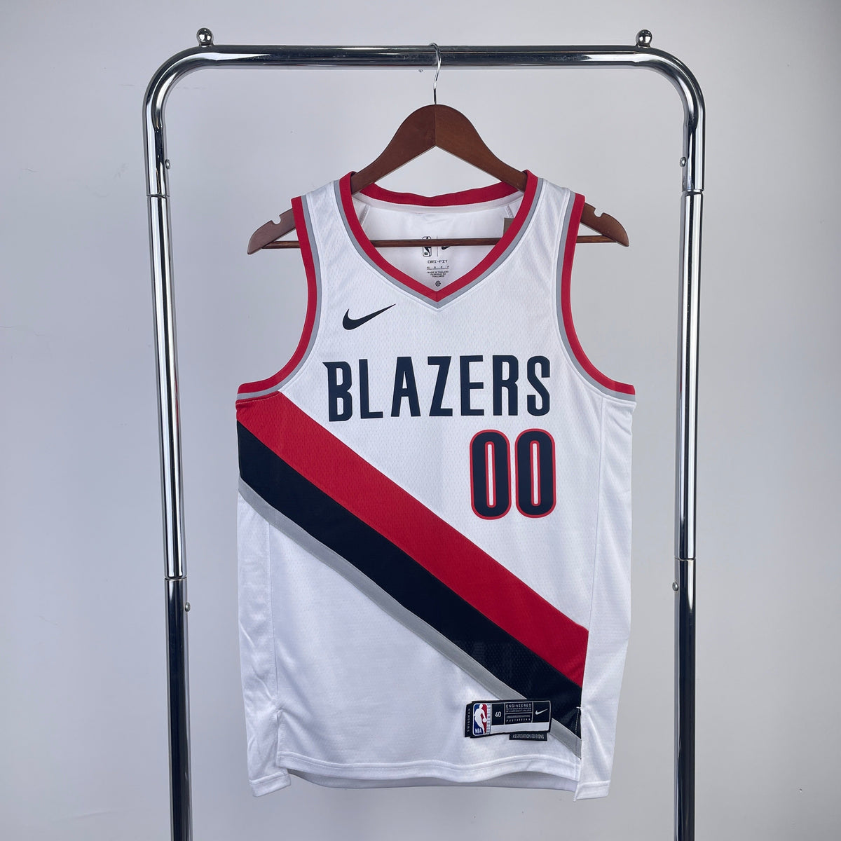 Maillot Portland Trail Blazers Association Edition col rouge - Blanc
