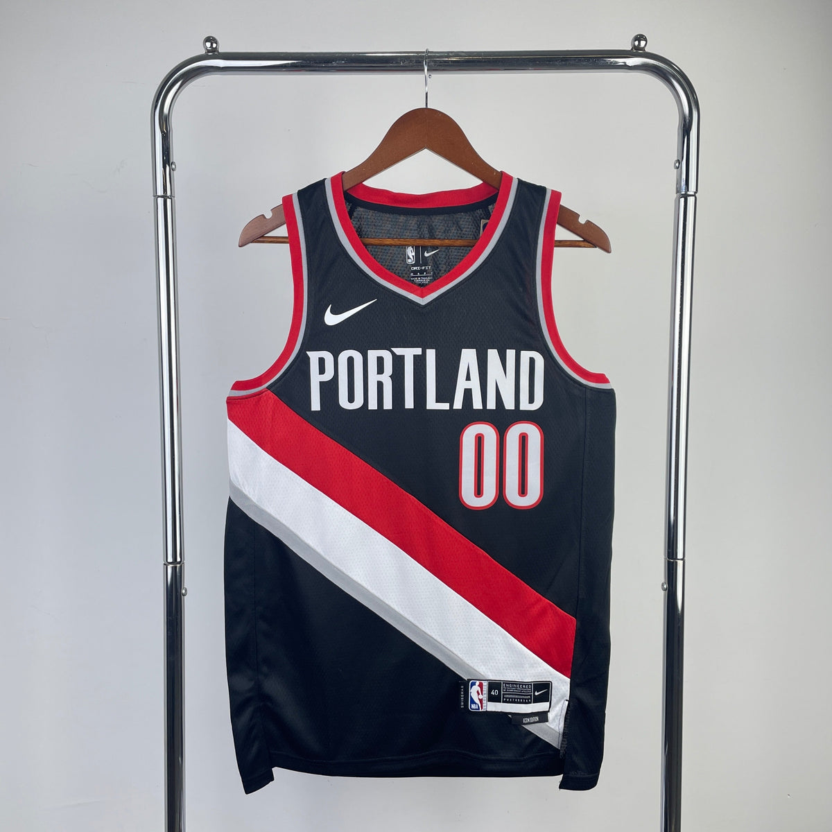 Maillot Portland Trail Blazers Icon Edition col rouge - Noir