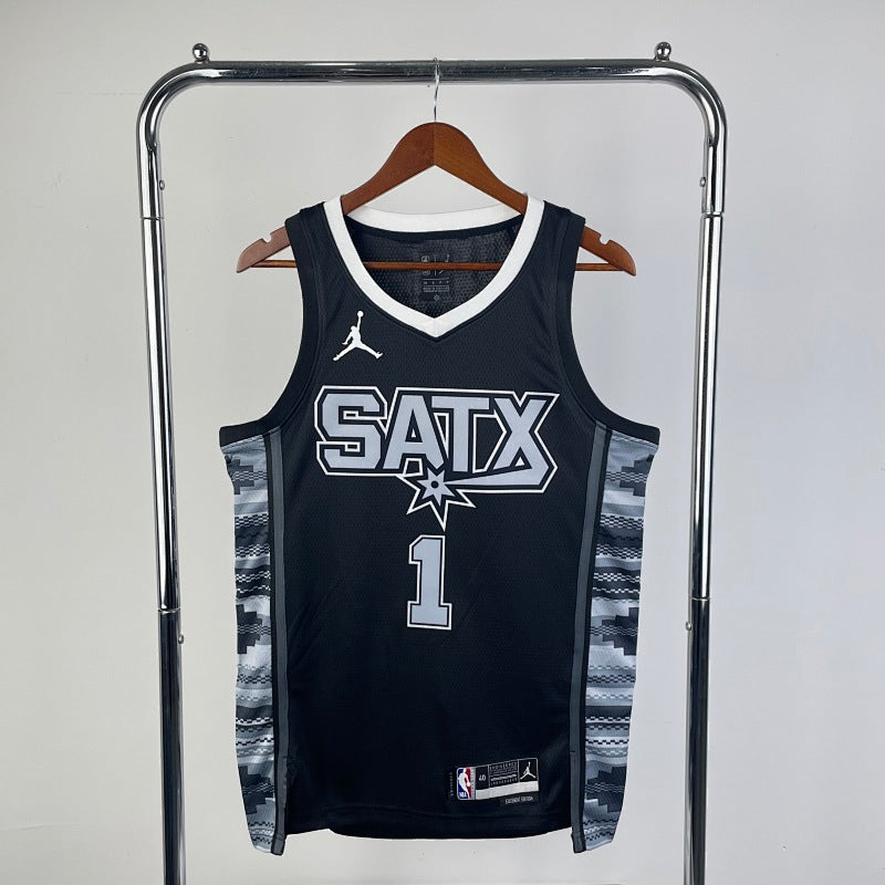 Maillot San Antonio Spurs Statement Edition 2022-23 SATX - Noir