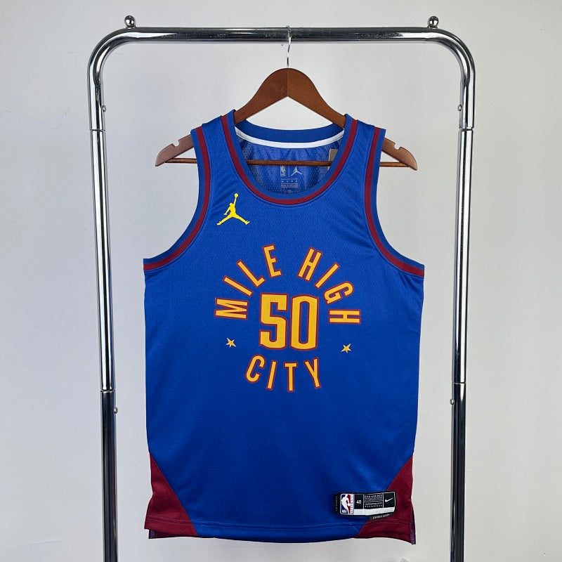 Maillot Denver Nuggets Statement Edition 2022-23 Mile High - Bleu