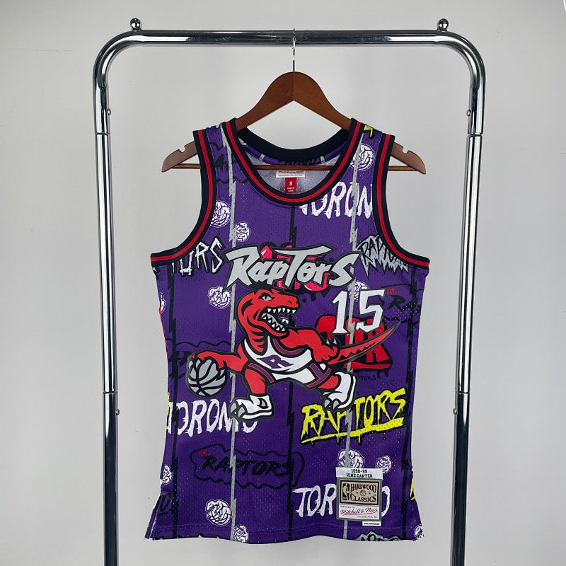 Maillot Toronto Raptors Retro Dino Graffiti - Violet