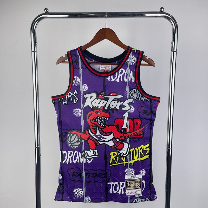 Maillot Toronto Raptors Retro Dino Graffiti - Violet