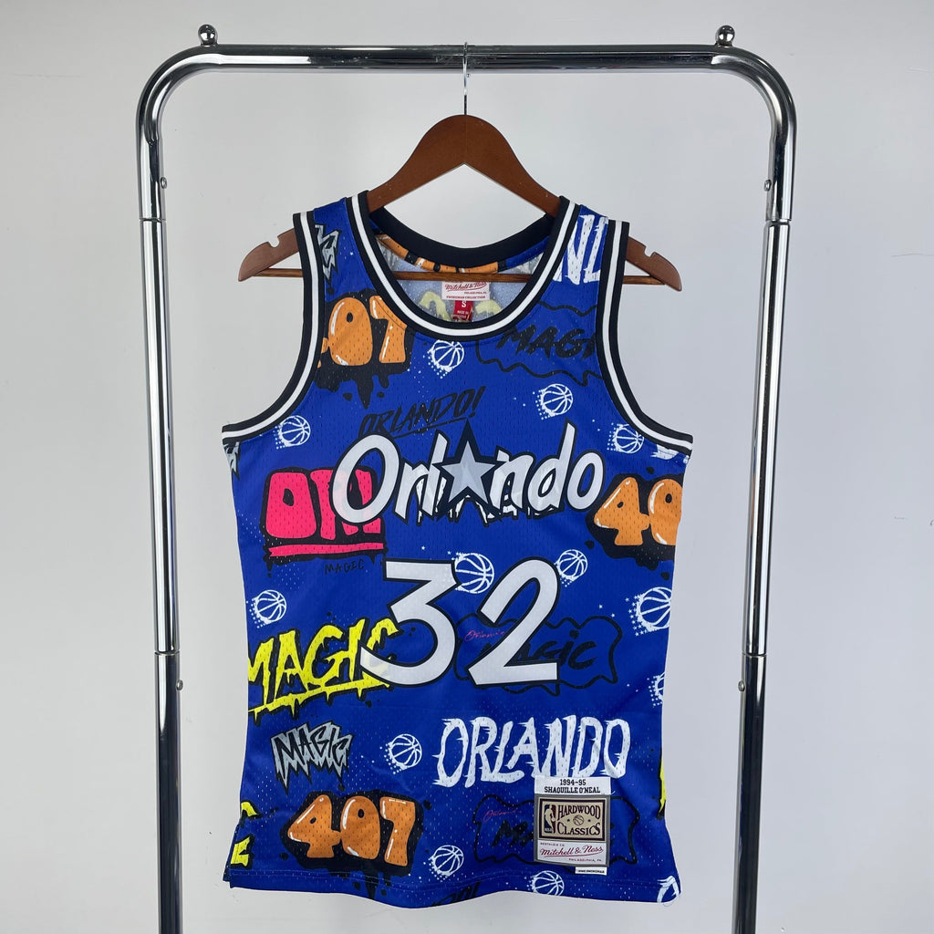 Maillot Orlando Magic Hardwood Classics 1994-95 Graffiti - Bleu