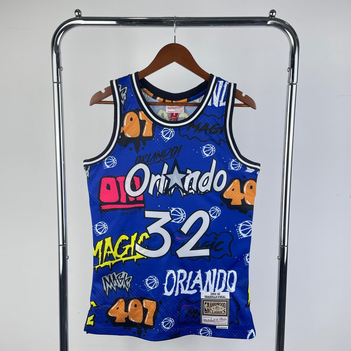 Maillot Orlando Magic Hardwood Classics 1994-95 Graffiti - Bleu