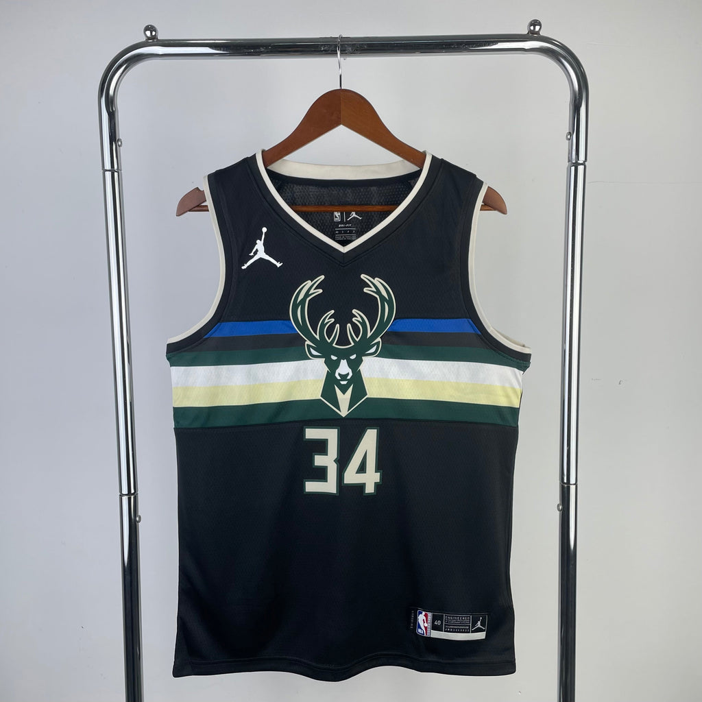 Maillot Milwaukee Bucks Statement Edition Deer - Noir