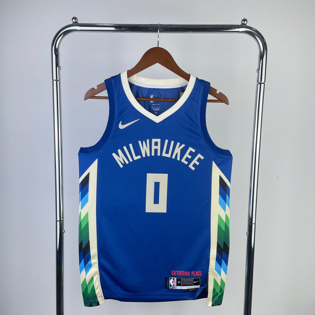 Maillot Milwaukee Bucks City Edition 2022-23 Gathering Place - Bleu