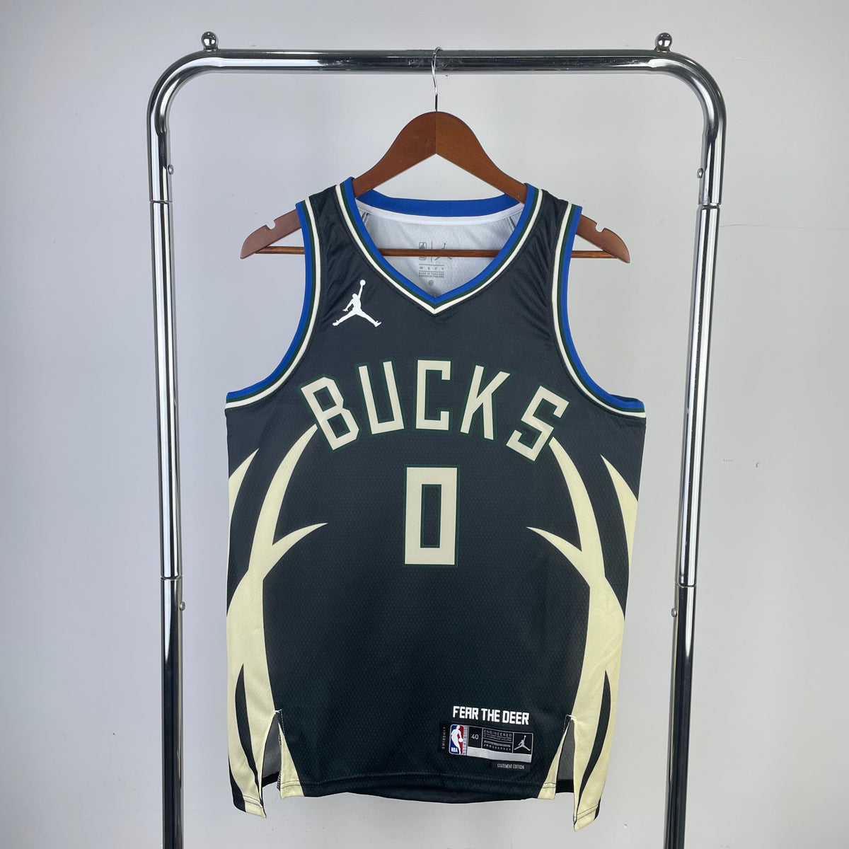 Maillot Milwaukee Bucks Statement Edition 2022-23 Fear the Deer - Noir