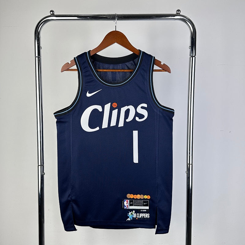 Maillot Los Angeles Clippers City Edition 2023-24 LA x Jonas Wood - Bleu marine