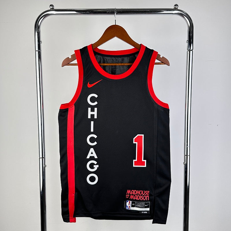 Maillot Chicago Bulls City Edition 2023-24 Madhouse on Madison - Noir