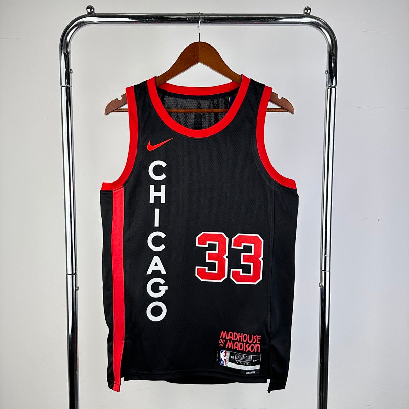Maillot Chicago Bulls City Edition 2023-24 Madhouse on Madison - Noir