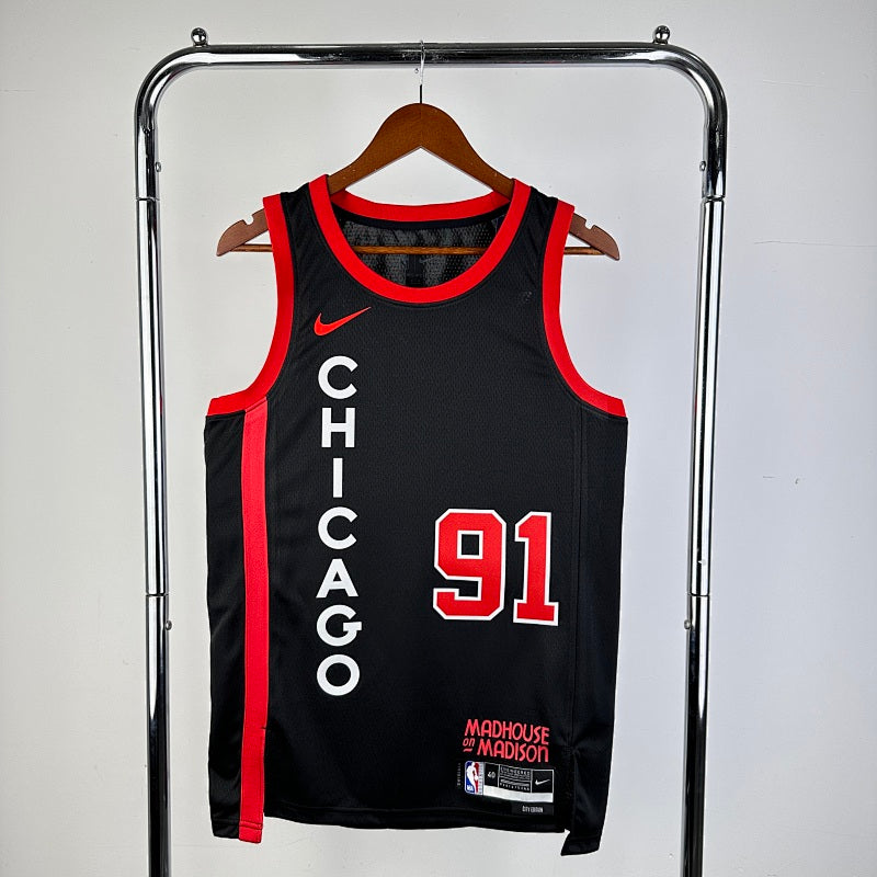 Maillot Chicago Bulls City Edition 2023-24 Madhouse on Madison - Noir