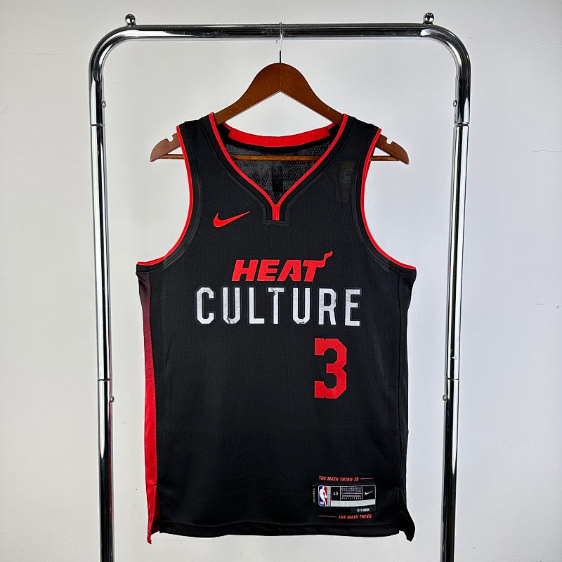 Maillot Miami Heat City Edition 2023-24 Heat Culture - Noir