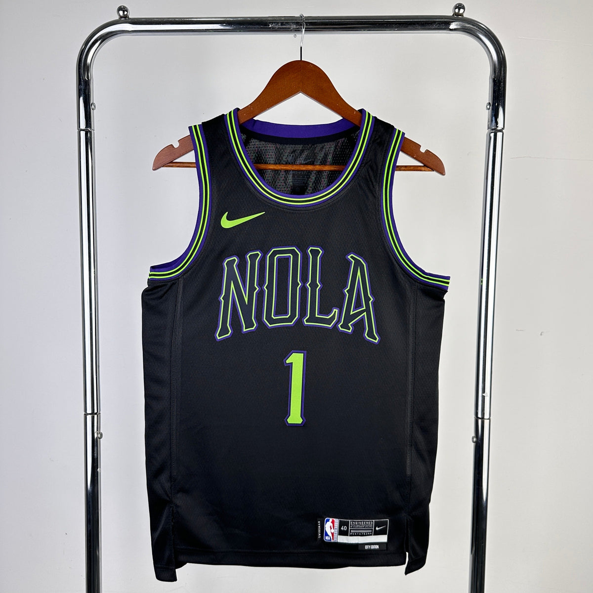 Maillot New Orleans Pelicans City Edition NOLA Nights - Noir