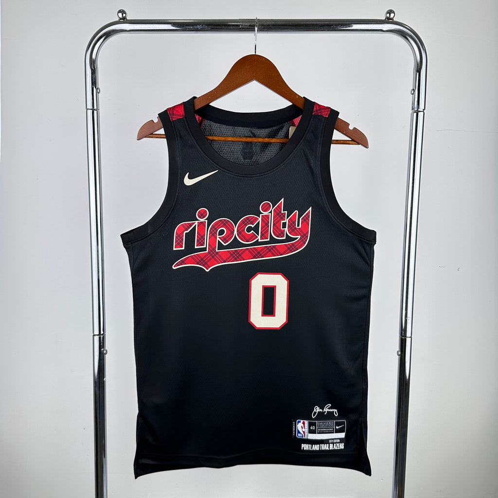 Maillot Portland Trail Blazers City Edition 2023-24 Rip City - Noir