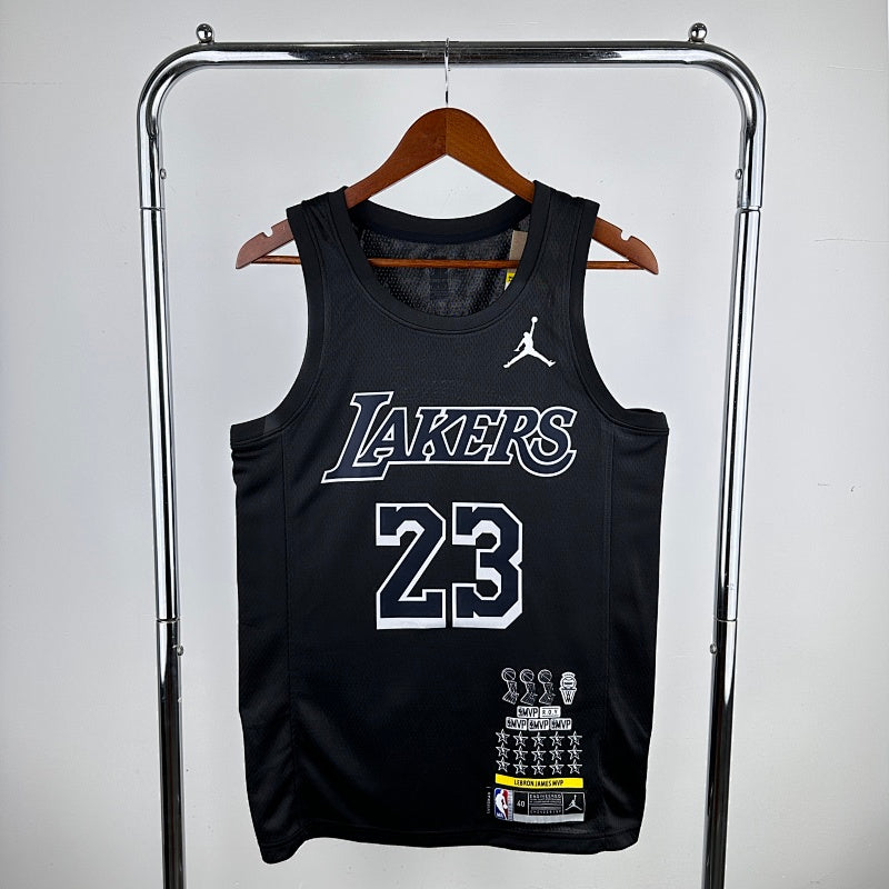 Maillot Los Angeles Lakers Edition Signature - Noir et argent